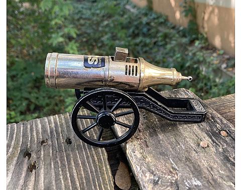 Japan Table Petrol Lighter Cannon Gun 1960S