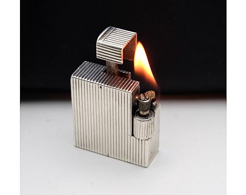 Chanteloup Paris Solid Silver Petrol Lighter Art Deco RARE! 1930-1940s Works!